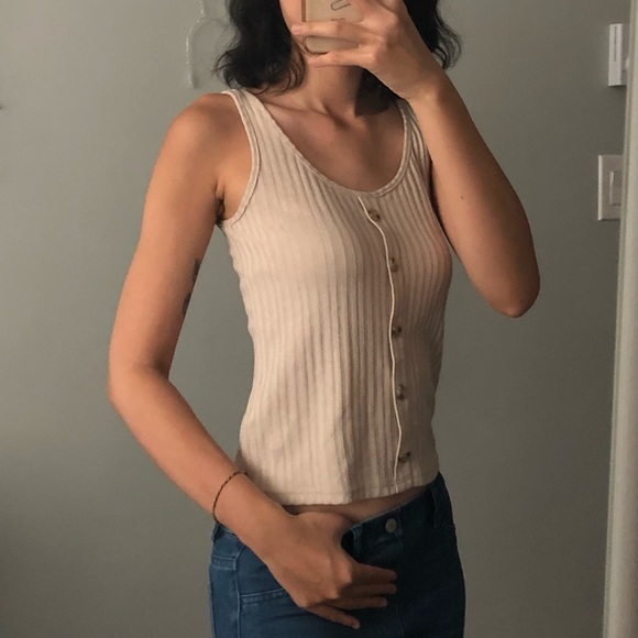 H and M tank top. Cream. XS - Picture 1 of 6